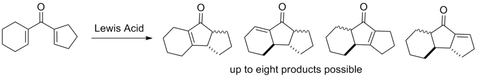 Иллюстрация низкой селективности классической реакции Назарова