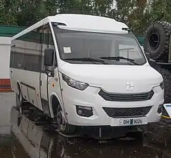 Пригородный автобус Неман-420234 на Дне открытых дверей в МЗКТ. 2019 год