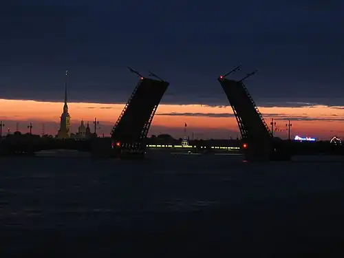 Дворцовый мост. Белая ночь