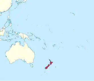 Новая Зеландия на карте мира