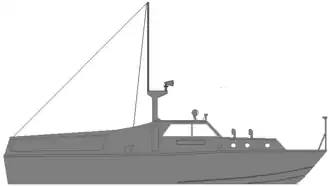 Схема патрульного катера ВМС Тонга P-102 "Ngahau Siliva"