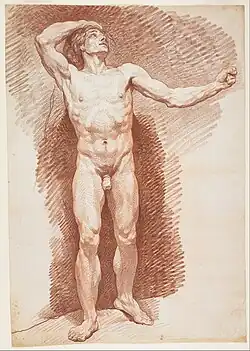 Этюд натурщика. Ок. 1760 г. Бумага, сангина. Институт искусств, Миннеаполис, США