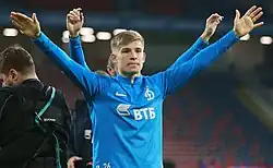 Калугин в составе московского «Динамо» в 2018 г.