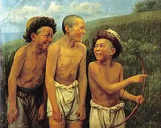 Николай Хлудов. «Молодые охотники».Российская империя, Туркестанское генерал-губернаторство, Семиреченская область, Верненский уезд, Чемолганская волость, 1913 г.