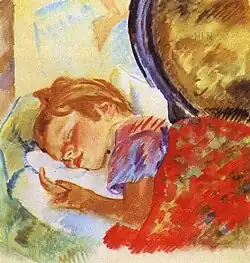 Н. ТырсаСпящая девочка. 1929