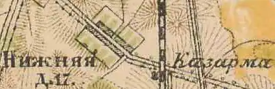 План деревни Нижняя. 1885 год