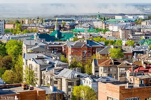 Общий вид исторической части Нижнего Новгорода