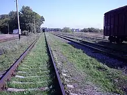 Между вокзалом и южной горловиной станции. Вид в северном направлении. 2006 год