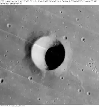 Снимок зонда Lunar Orbiter IV.