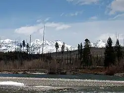Река на границе парка Глейшер