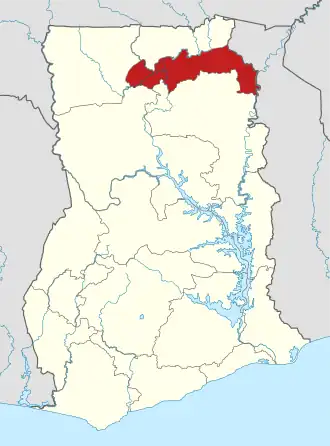 Северо-Восточная область на карте