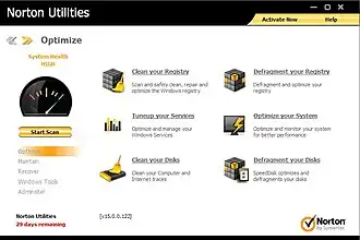 Скриншот программы Norton Utilities