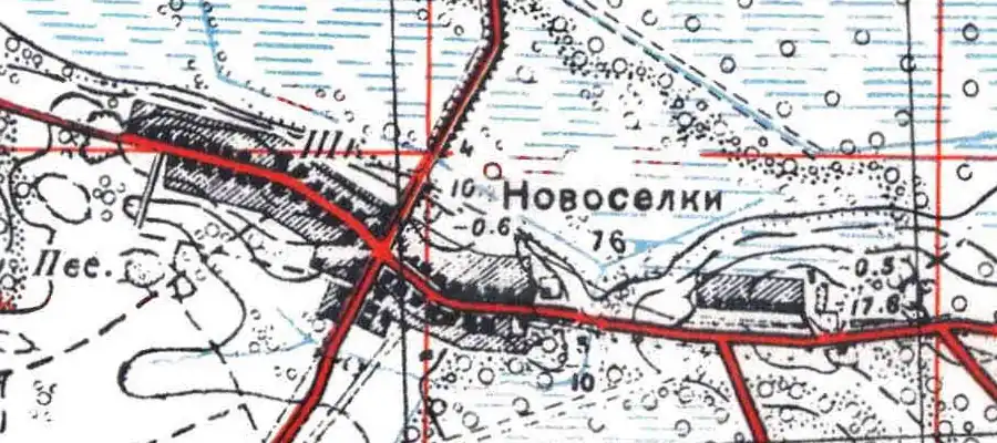 План деревни Новосёлки. 1937 год