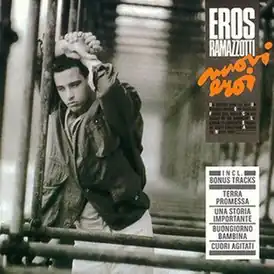 Обложка альбома Эроса Рамаццотти «Nuovi eroi» (1986)