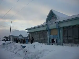 Здание вокзала на станции Няндома. 2003 год