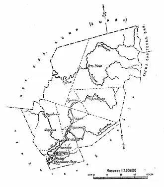 Ныробский район на карте