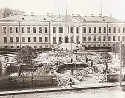 Устройство фундамента под обелиск Севера, 1930