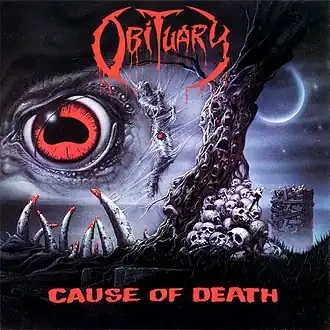 Обложка альбома Obituary «Cause of Death» (1990)