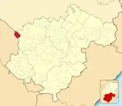 Расположение муниципалитета на карте провинции