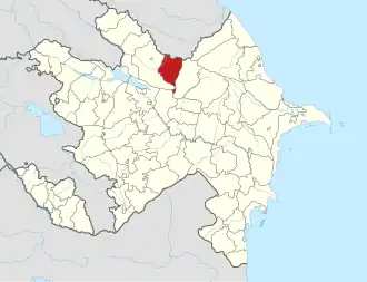 Огузский район на карте