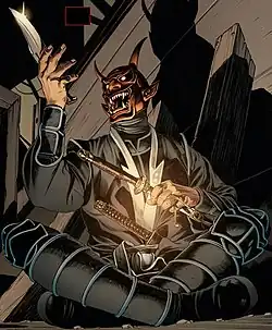 Огун в комиксе Death of Wolverine: The Weapon X Program #4 (Декабрь 2014)Художник — Анхель Унцуэта.