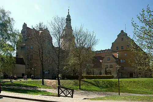 Панорама замка в Олеснице