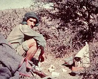 Правительственный солдат во время войны в 1970 году.