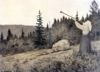 Op under Fjeldet toner en Lur, 1900 (Высоко в горах поёт рожок)