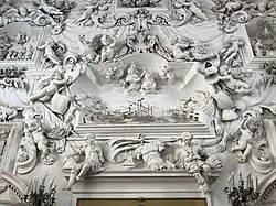 Святой Доминик умоляет Деву Марию помочь христианам в битве при Лепанто. Oраторий-дель-Розарио-ди-Санта-Чита