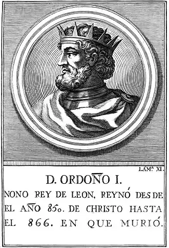 Ордоньо I.  Миниатюра XVIII века