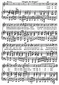 Sheet music, including the lyrics and music of the song.