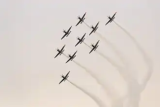 Группа «Орлик» на авиашоу в Радоме в 2005 году