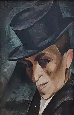 «Портрет неизвестного в цилиндре», 1915 г.Национальный музей искусств имени Гапара Айтиева, Бишкек, Кыргызстан.