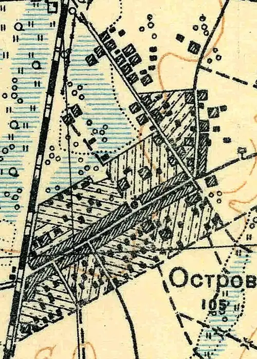 План деревни Остров. 1931 год