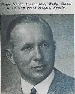 Фотография из краковской газеты после назначения тренером Вислы