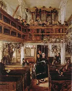 Крестины в церкви Каппела (Kindtaufe in der Cappeler Kirche), 1879