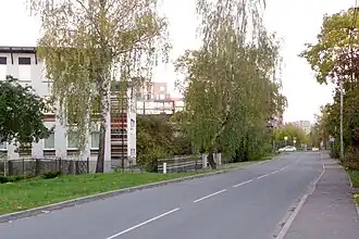 Вид от перекрёстка с улицей Пурвциема