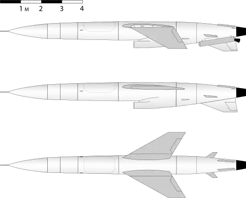 Эскиз крылатой ракеты П-5