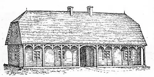 Осовец. Гостиница XVIII века (иллюстрация З. Глогера, «Энциклопедия Старопольская»)