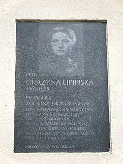 Мемориальная таблица на улице Пшимежа, Варшава