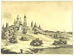 Вид на Воскресенский Новоиерусалимский монастырь поблизости от Москвы