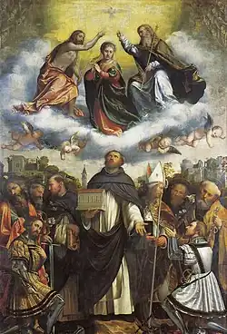 Алтарь Святого Доминика. 1545. Муниципальная пинакотека, Брешиа