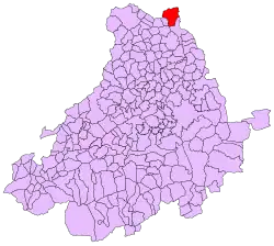 Расположение муниципалитета на карте провинции