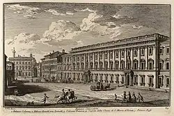 Палаццо Одескальки. Офорт Дж. Вази. 1752