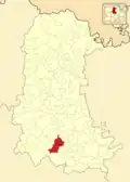 Расположение муниципалитета на карте провинции