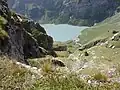 Вид на озеро Lag da Pigniu (Stausee Lag da Pigniu)