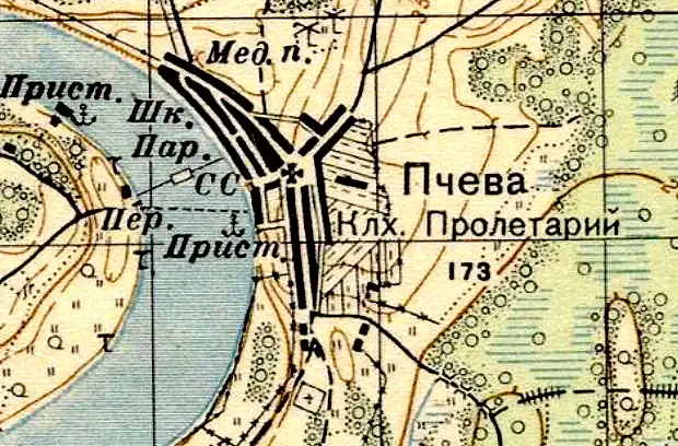 План села Пчева. 1937 год