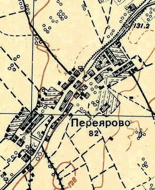 План деревни Переярово. 1931 год