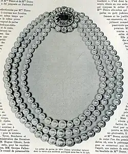 Жемчужное колье Элиз Тьер, подарок королевы Испании Изабеллы II