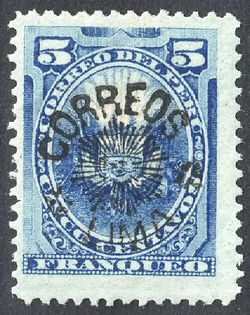 Выпуск 1884 года (Sc #103): надпечатка на марке Перу (Sc #23)